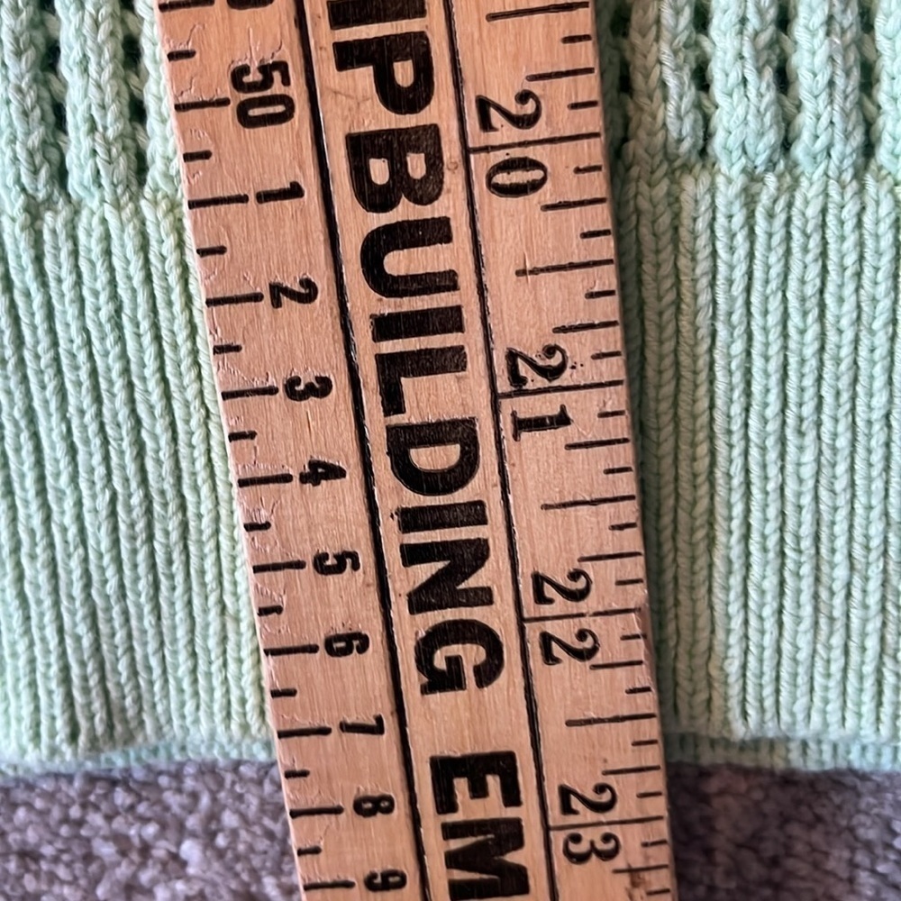 LOFT Green Open Stitched Sweater Size XS - Picture 9 of 10